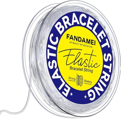 1mm Elastic Bracelet String Cord - Crystal Stretch Bead Cord for Jewelry Making
