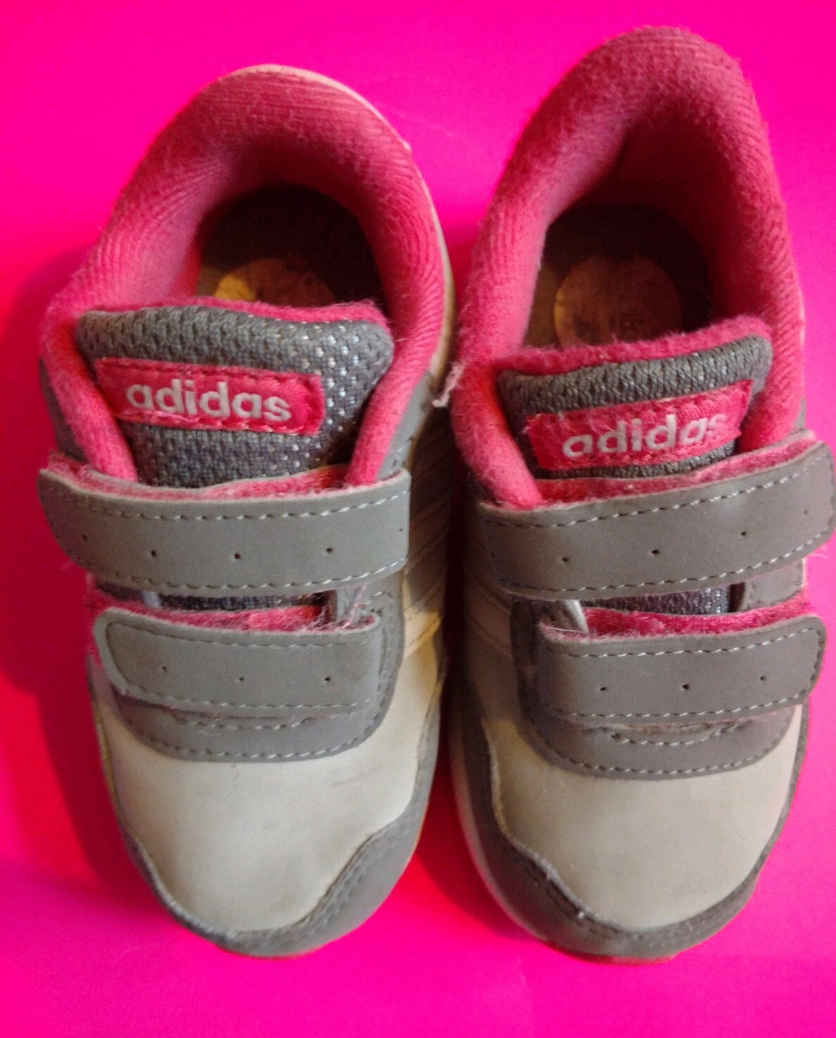 Infant Toddler Adidas Tennis Shoes Sneakers Size 6K Grey/Pink notie Girls Baby eBay