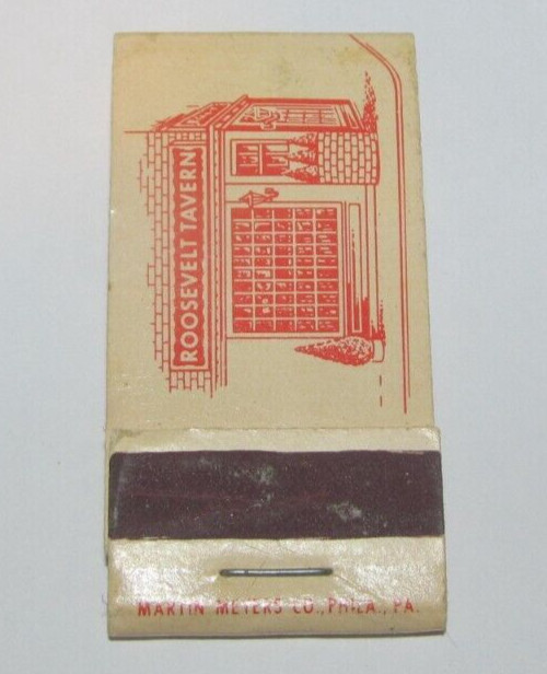 Vintage Matchbook Cover Roosevelt Tavern Front Strike Martin Meyers Philadelphia