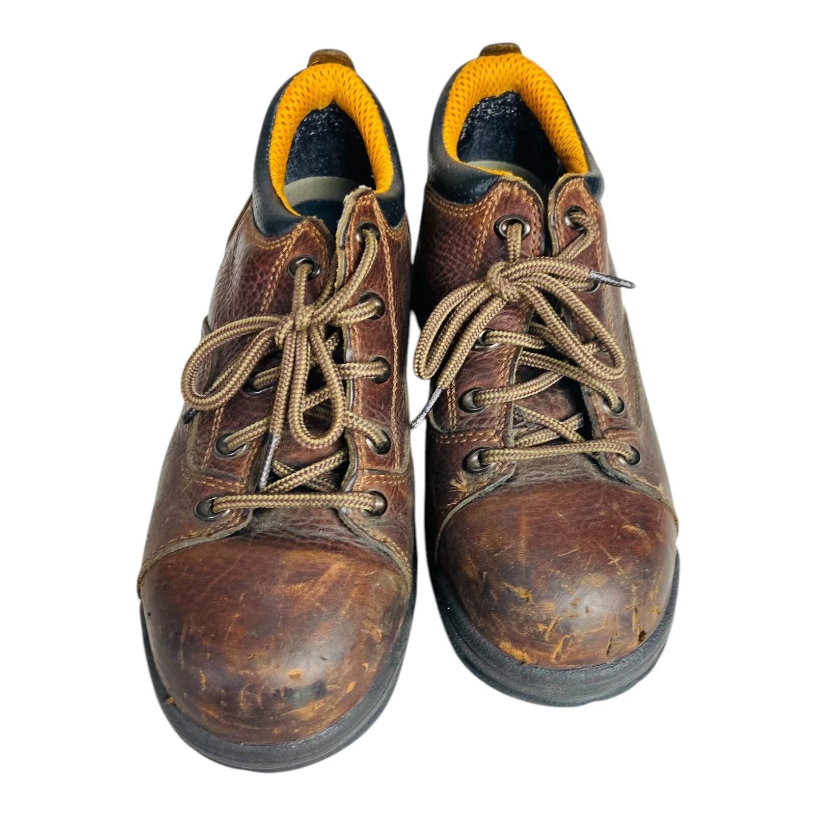 Scarpe Timberland PRO donna Titana Oxford taglia 7M pelle marrone industriali
