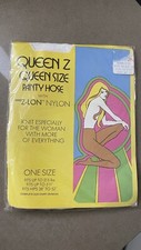 Vintage Queen Z Queen Size Panty Hose - NIP White