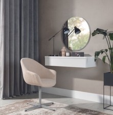 Brand New Modern Floating Dressing Table Navene in White Gloss &White Matt 100cm
