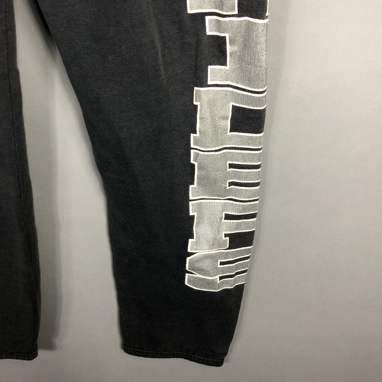 VTG 90s Logo 7 Los Angeles Raiders Sweatpants M Black Graphic Print Casual NFL
