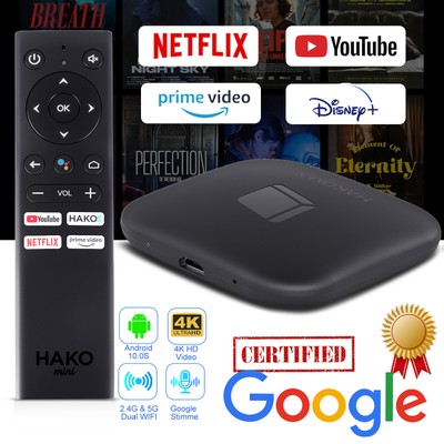 Android TV BOX Smart WLAN6 4K 2+8GB Dolby digital NEW 4Core for Google Certified