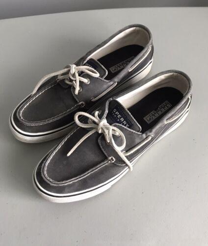 Sperry Top Sider Womens Grey Canvas Shoes Size 8; Like-New Condition - Picture 1 of 6