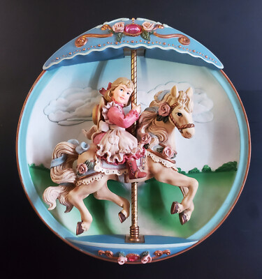 Bradford Exchange Carousel Daydreams  Swept Away  Musical Wall Plate 1994 #B4250
