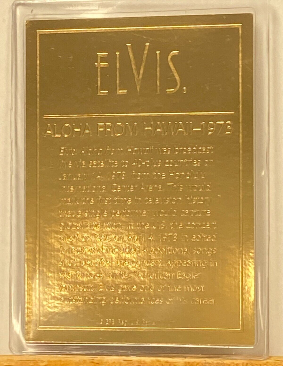 Elvis Presley 22 Kt Sculpted Gold Foil Card Danbury Mint Aloha