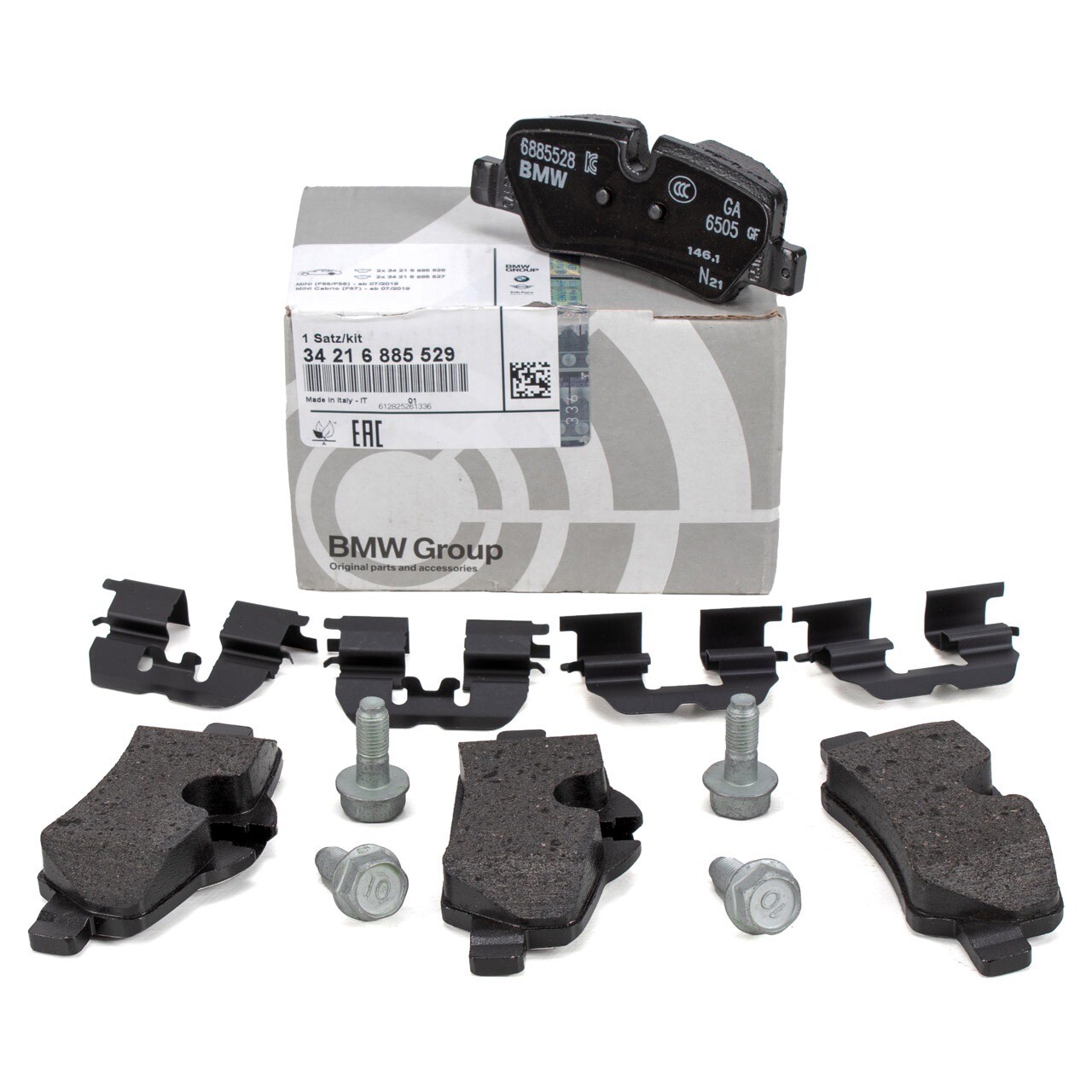 Genuine MINI Rear Brake Pads Mini F55 F56 Part No 34 21 6 885 529 RRP