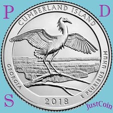 2018 PDS CUMBERLAND ISLAND SEASHORE (GEORGIA) THREE QUARTERS SET UNCIRCULATED