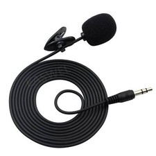 Clip On Lapel Microphone Hands Free Wired Condenser Mini Lavalier Mic 3.5mm