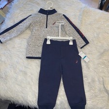 Nautica Boys' 2 Piece Sweater Set with Pants size 24M NEW