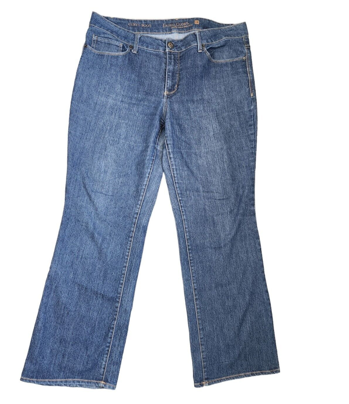 Blue Denim Faded Glory Curvy Bootcut Jeans Faded Glory Women's