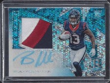 BRAXTON MILLER 2016 SPECTRA NEON BLUE PRIZM 3 CLR ROOKIE PATCH AUTO RC #D 17/60