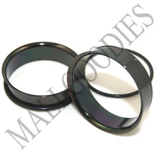 0088 Black Single Flare Flesh Steel Tunnels Earlets Big Gauges 1-3/8" Plugs 35mm