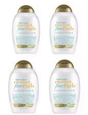 4 pk OGX Lightweight + Coconut Fine Curls Conditioner 13oz each 52 oz total