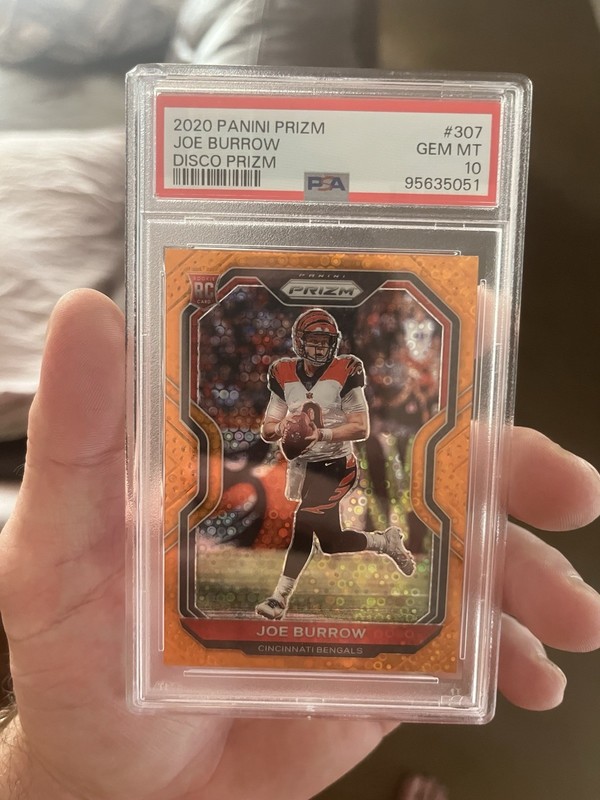 2020 Panini Prizm - Rookie Joe Burrow #307 Orange Disco Prizm (RC)