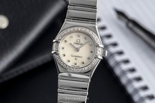 Omega Constellation Stahl Quarz MOP Diamonds Damen Ref. 1460.75.00 895.1243 