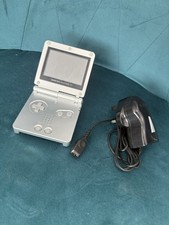 Nintendo Game Boy Advance SP Silver GBA & Power Supply Tested Working