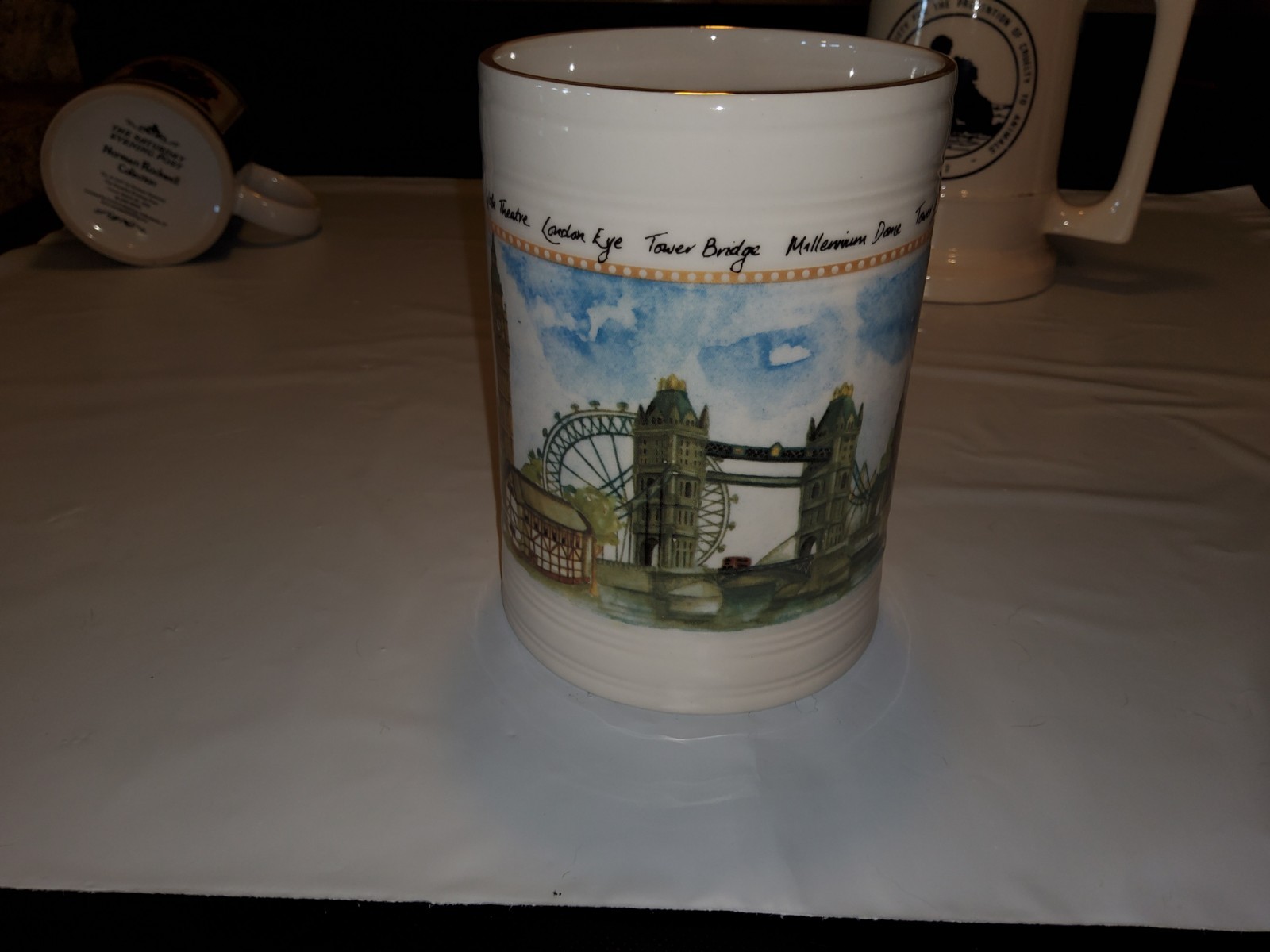 One Beer Stein, One Pottery Mug, One Norman Rockwell Coffee Cup