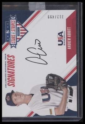 2020 Panini Baseball Stars Stripes #CNT-AA Andrew Abbott Auto #/499