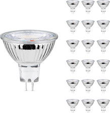 Dimmable MR16 LED Bulbs 50W Equivalent 500 Lumen GU5.3 Base - 18 Pack