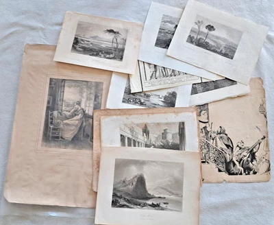 Sammlung Graphik 11 Blatt verschiedene Themen 19. Jh. Konvolut - Bild 1 von 4