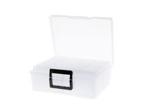 Photo Storage Box 5" x 7", 18 Inner Extra Large Photo Organizer Container, Pl...