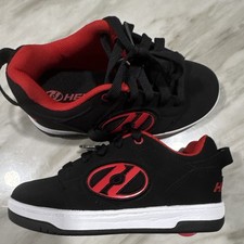 Heelys Black/Red 1-Wheel Roller Shoes Youth Kids Size 2
