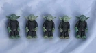 5X 1980 Vintage Star Wars YODA Original Kenner Action Figures Variant Army Lot