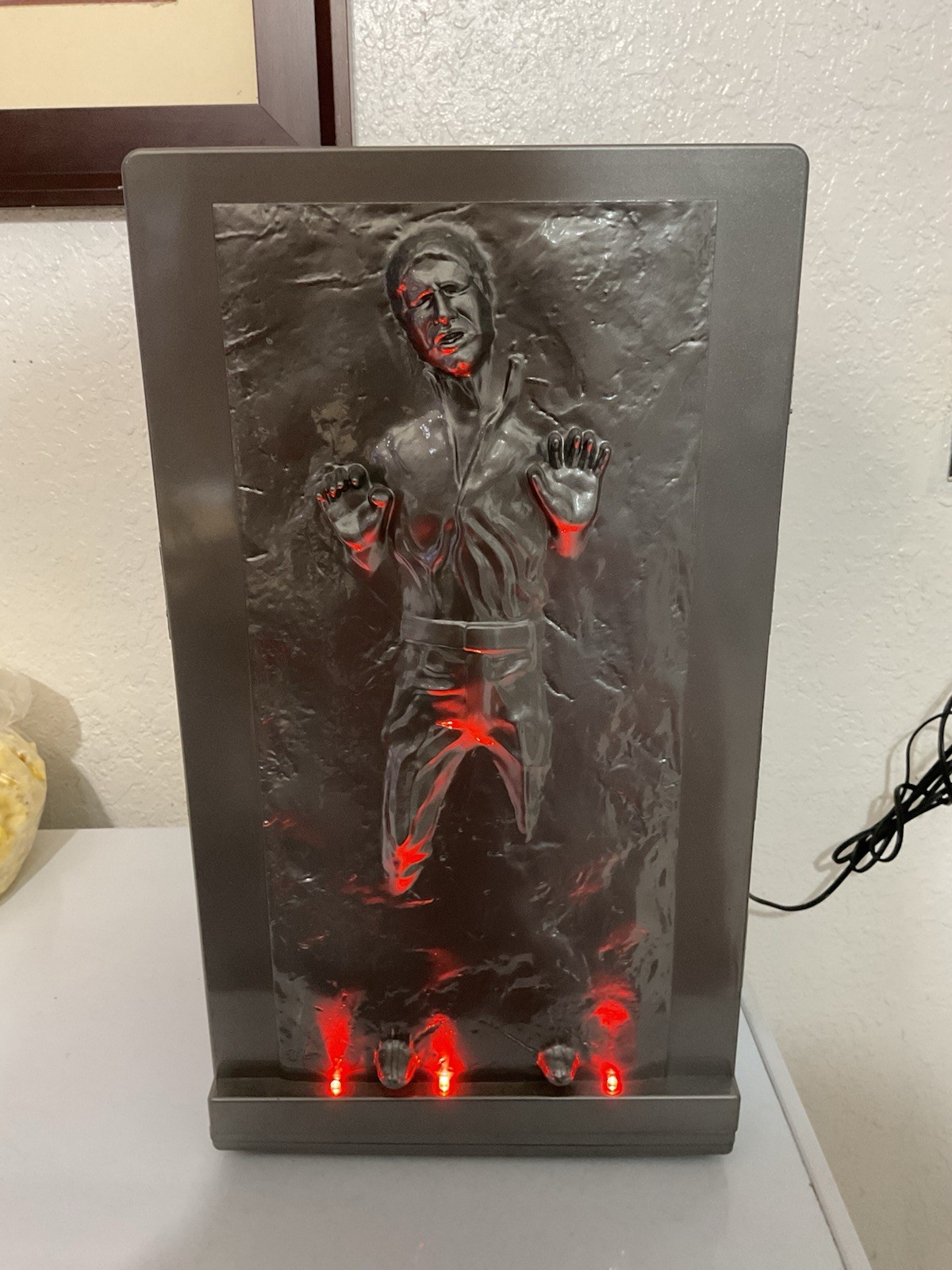 Star Wars Han Solo Carbonite Tabletop Mini Fridge, Gray, Adjustable Shelves