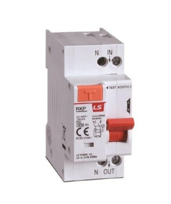 LS Elektro RCBO AC Typ 1 polig + N 16Amp 30ma C Kurve 240VAC RKP2C16
