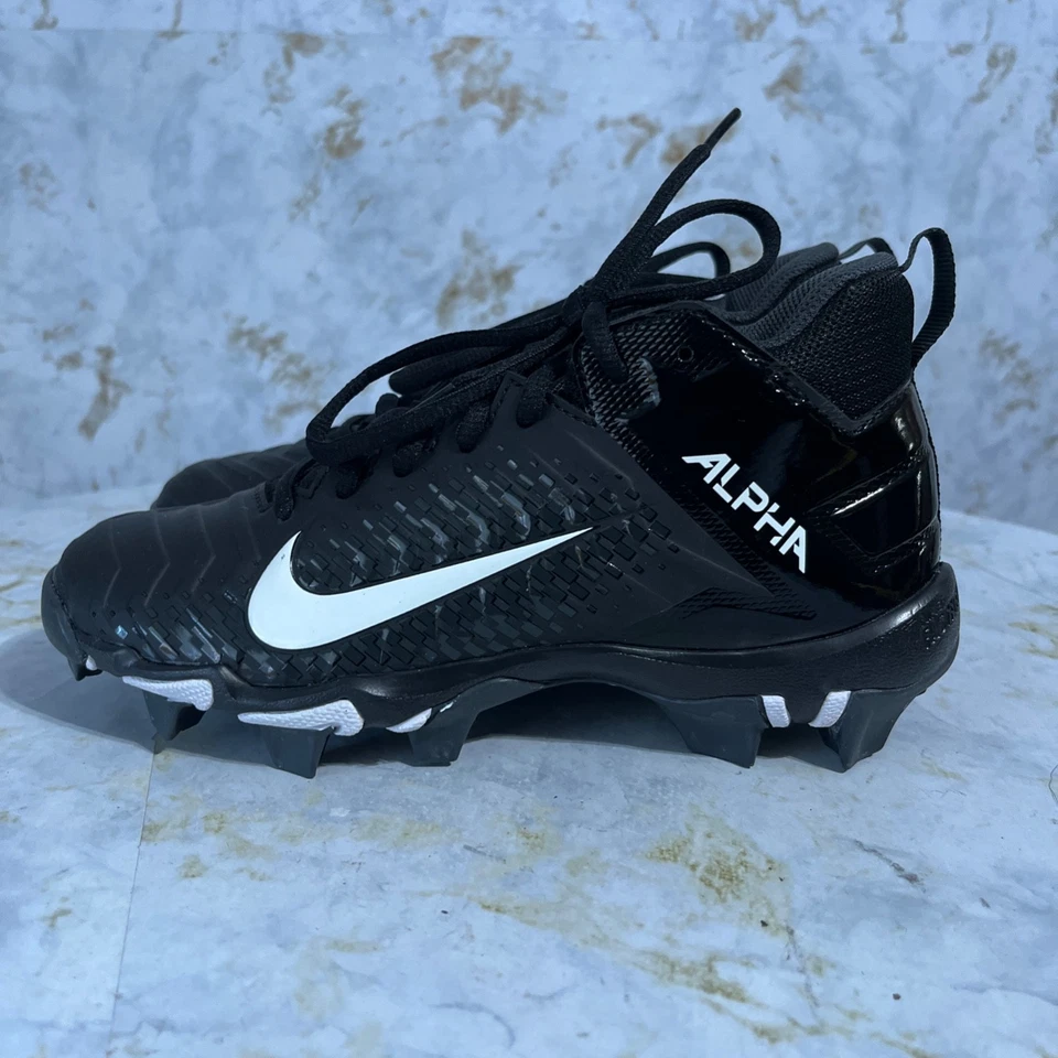 Nike Alpha Menace Shark 2 Jóvenes Niños Talla 3Y Zapatos Negro Blanco Botines de Fútbol Foto 4 de 4