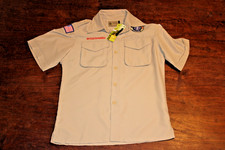 Boy Scouts of America BSA Youth Shirt Tan Large New NWT Vented Poly Microfiber