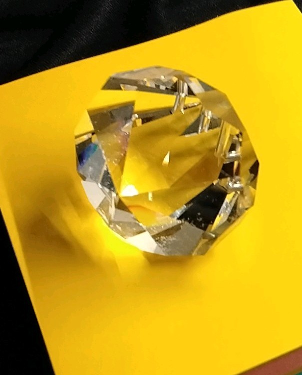 A Faceted Crystal Decorative Object , possible Paper Weight, by OlegCassini