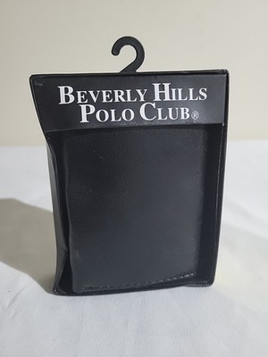 Beverly Hills Polo Club Black Leather Tri-fold Wallet