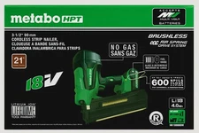 Metabo MultiVolt, 3-1/2" Brushless 21°  Roundhead Framing Nailer Kit NR1890DRST