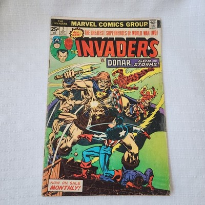 The Invaders 2 Marvel Comics 1975 Captain America Namor Human Torch Donar Oct