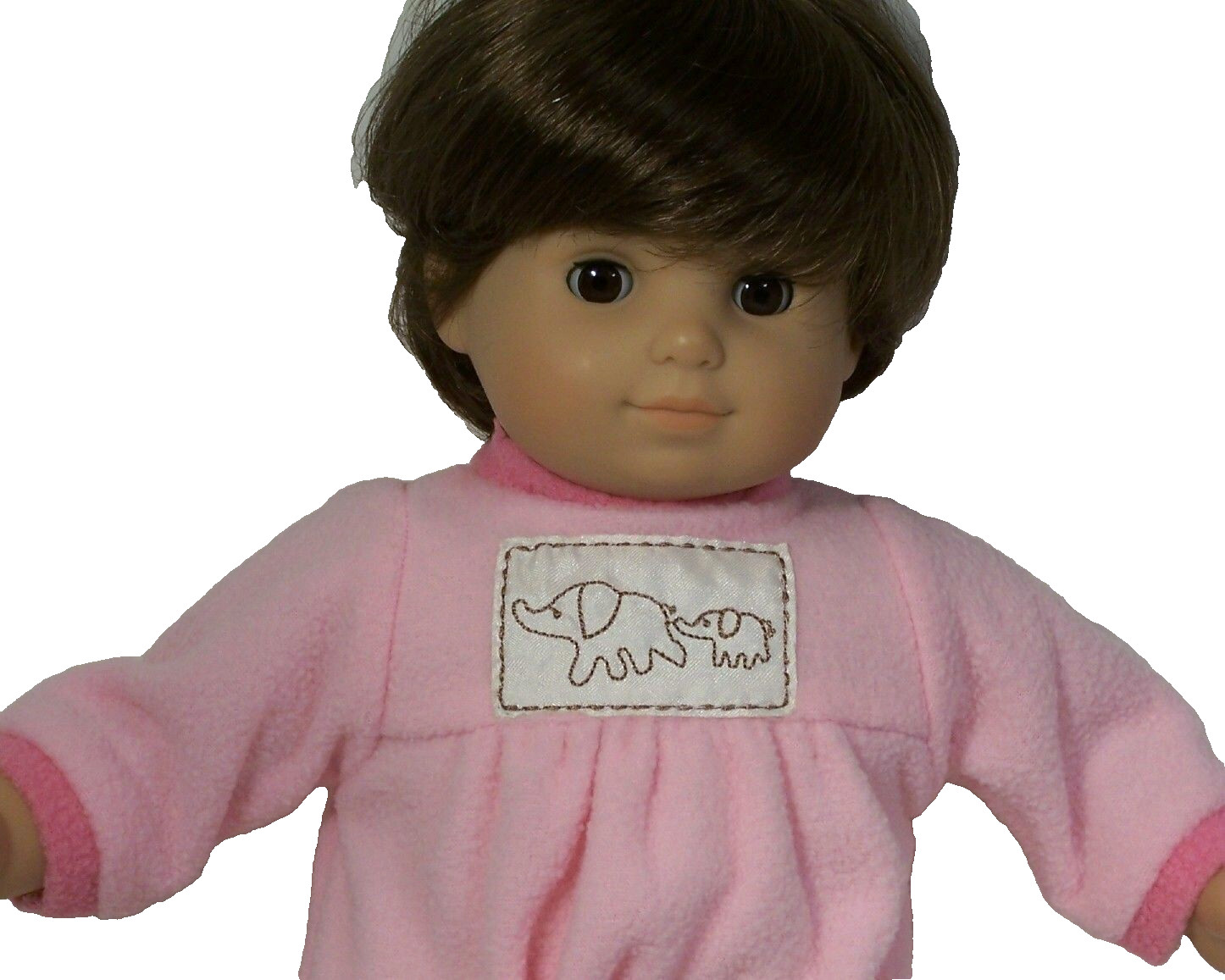 Pink Elephant Pajamas Pj Sleeper Doll Clothes For 15" Bitty Baby Girl (Debs)
