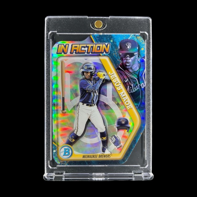 Jesus Made Rookie Die Cut Chrome Refractor Holo Card 2025 Bowman - Brewers