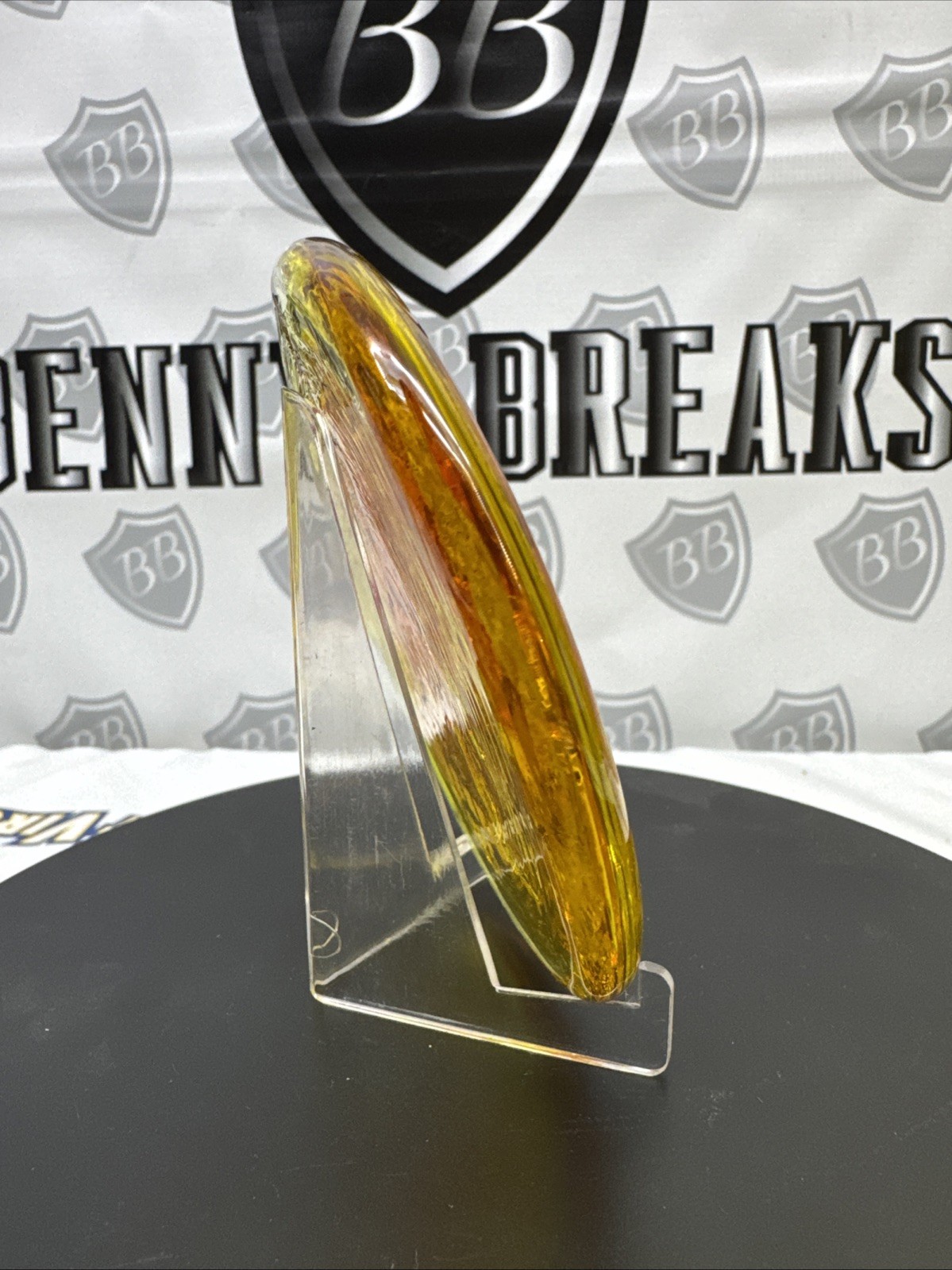 Blenko Glass Suncatcher - Bigfoot - Tangerine Cryptid Series 2025