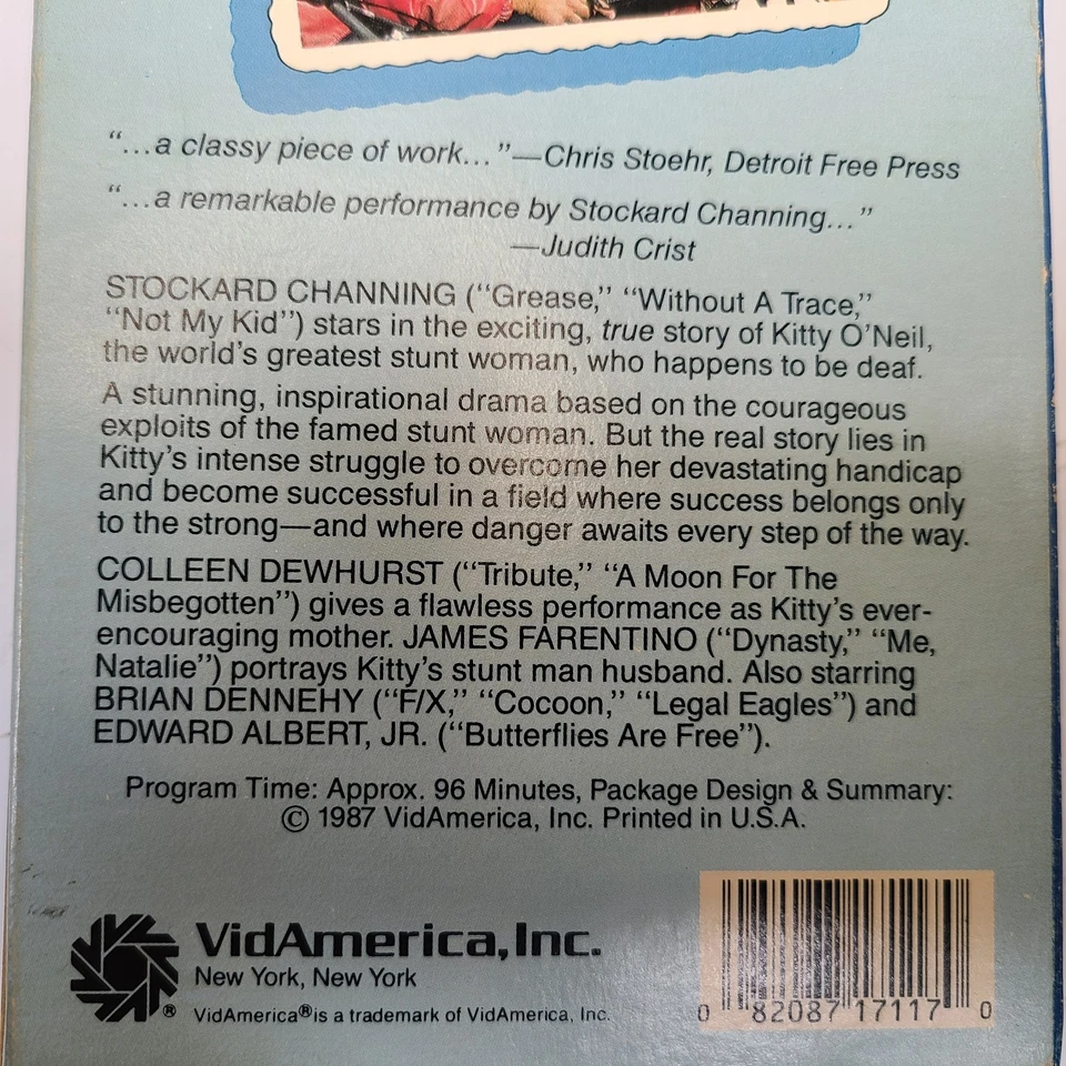 Silent Victory The Kitty O'Neil Story VHS Channing Dewhurst Dennehy 1987 - Image 3 of 4