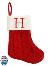 Just Jolly 8 Inch Mini Christmas Stockings, Small Xmas Stockings with Monogra