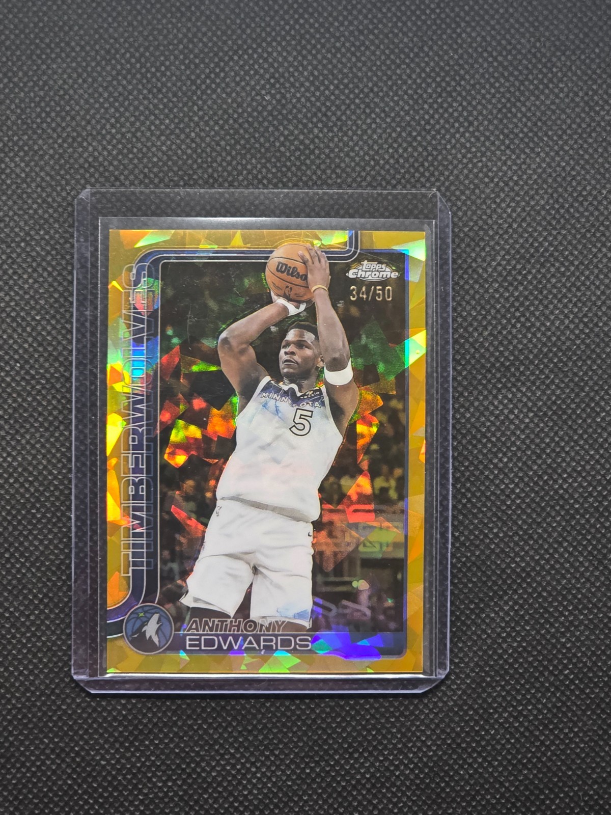 2025-26 Topps Chrome - Anthony Edwards #151 Sapphire Gold Refractor /50