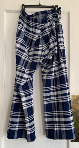 Vintage karierte Polyester 70er karierte Schlaghose 17/18 Strickins * Retro - Bild 7 von 15