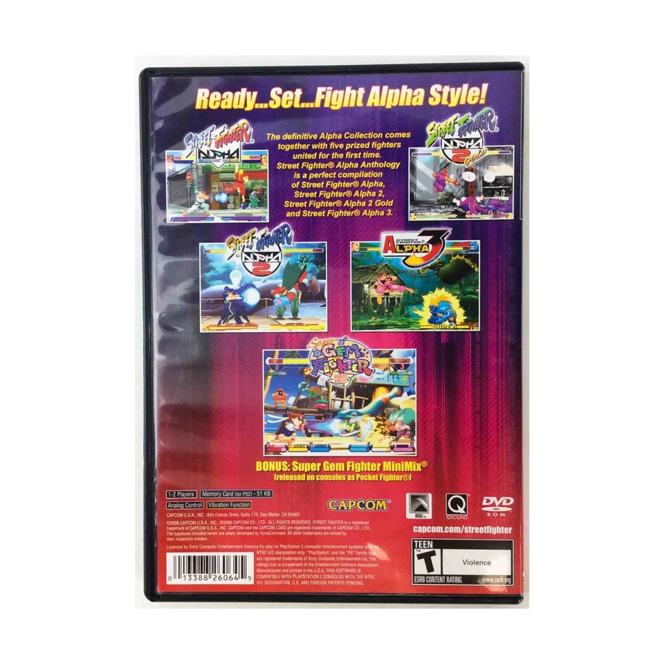 Capcom PS2 Game Street Fighter - Alpha Anthology SW (New) - Image 2 of 2