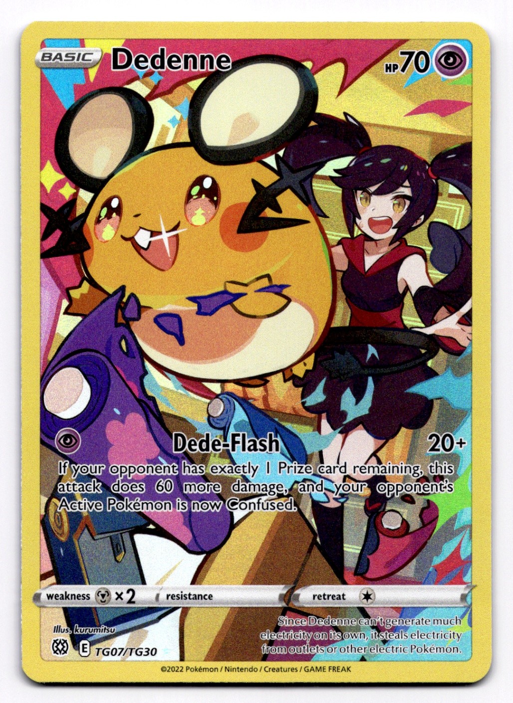 Dedenne SWSH09: Brilliant Stars Trainer Gallery - Pokemon NM TG07/TG30