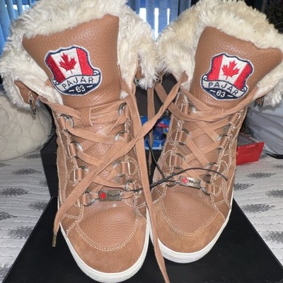 Pajar Brown Waterproof Faux Fur Mid-Calf Snow Boots Men's Size 10-10.5