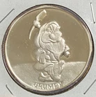 WALT  DISNEY'S SNOW WHITE 50TH ANNIVERSASRY ~1 TROY OUNCE .999 SILVER ~ BU