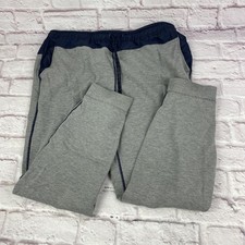 GapFit All Elements Fleece Pants Mens Large Gray Navy Joggers Athletic Workout