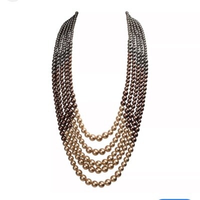 Linea by Louis Dell'Olio Park Avenue Necklace Ombre Gold Tone
